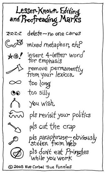 lesser-known proofreading and editing marks